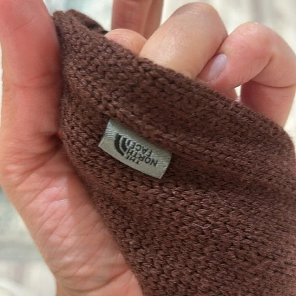 The North Face Men's Dark Brown Crewneck Sweater wool blend size medium
